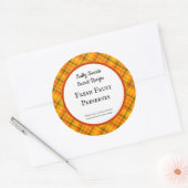 Karierte Aufkleber für die  Konservierung in Gelbo (Umschlag)