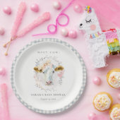 Karierte Babydusche auf der Hütte Pappteller (Party)