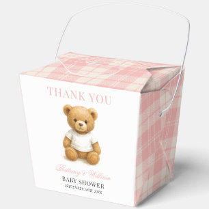 Karierte Babydusche für Frühbeere Geschenkschachtel