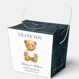 Karierte Babydusche für Frühbeere Geschenkschachtel