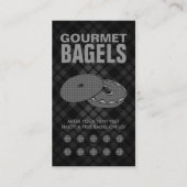 Karierte Bagels-Punchkarte Treuekarte (Vorderseite)