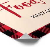 Karierte Bärenkuppe Lumberjack Babydusche Poster (Ecke)