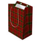 Karierte Baumgeschenktasche Mittlere Geschenktüte (Rückseite Schrägansicht)