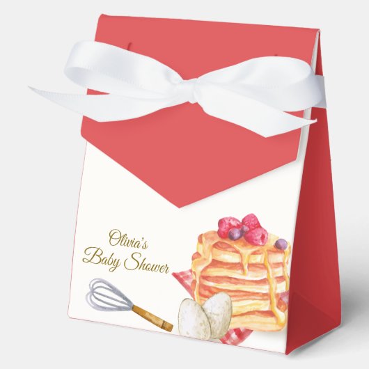 Karierte Berry Pancake Egg Whisk Brunch Babydusche Geschenkschachtel (Vorderseite)