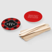 Karierte BG 3I Monogram Fächer (Non-assembled)