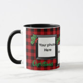 Karierte Bildvorlage in klassischem Rot Tasse (Links)