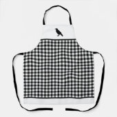 Karierte Black Crow-Schürze in Schwarz-Weiß-Buffal Schürze (Vorderseite)
