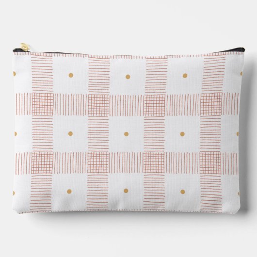 Karierte Bleistifstroke Zubehörtasche (Vorderseite)