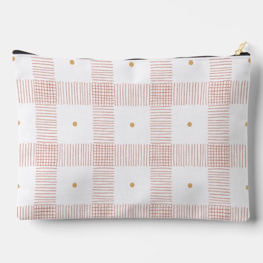 Karierte Bleistifstroke Zubehörtasche (Rückseite)