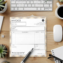 Karierte Border Template für einfache Geschäftsrec Notizblock