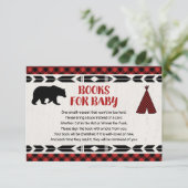 Karierte Bücher des Holzfällerbärn-Büffels für Begleitkarte (Stehend Vorderseite)