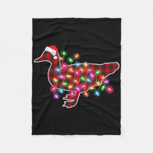Karierte Buffalo-Ente-Weihnachts-Pyjamas Xmas-Lich Fleecedecke