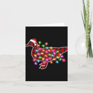 Karierte Buffalo-Ente-Weihnachts-Pyjamas Xmas-Lich Karte