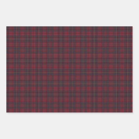 Karierte Buffalo-Karos Rot Schwarz Traditionell Geschenkpapier Set (Vorderseite 2)