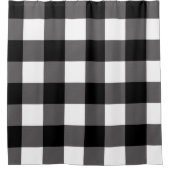 Karierte Buffalo-Plätze mit schwarzem und weißem K Duschvorhang (Vorderseite)