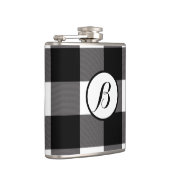 Karierte Buffalo-Plätze mit schwarzem und weißem K Flachmann (Rechts)