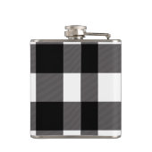 Karierte Buffalo-Plätze mit schwarzem und weißem K Flachmann (Rückseite)