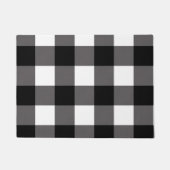 Karierte Buffalo-Plätze mit schwarzem und weißem K Fußmatte (Vorderseite)