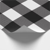 Karierte Buffalo-Plätze mit schwarzem und weißem K Geschenkpapier (Ecke)