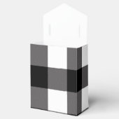 Karierte Buffalo-Plätze mit schwarzem und weißem K Geschenkschachtel (Geöffnet)