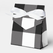 Karierte Buffalo-Plätze mit schwarzem und weißem K Geschenkschachtel (Vorderseite)