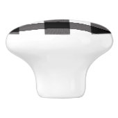 Karierte Buffalo-Plätze mit schwarzem und weißem K Keramikknauf (Seitenansicht)