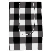 Karierte Buffalo-Plätze mit schwarzem und weißem K Mittlere Geschenktüte (Rückseite)