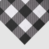 Karierte Buffalo-Plätze mit schwarzem und weißem K Seidenpapier (Ausschnitt)