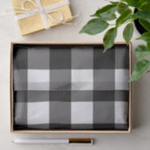 Karierte Buffalo-Plätze mit schwarzem und weißem K Seidenpapier (Geschenk)