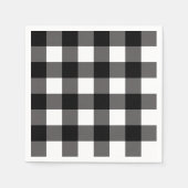 Karierte Buffalo-Plätze mit schwarzem und weißem K Serviette (Vorderseite)