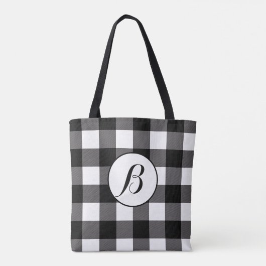 Karierte Buffalo-Plätze mit schwarzem und weißem K Tasche (Rückseite)