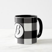 Karierte Buffalo-Plätze mit schwarzem und weißem K Tasse (VorderseiteRechts)