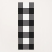 Karierte Buffalo-Plätze mit schwarzem und weißem K Yogamatte (Vorderseite)