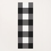 Karierte Buffalo-Plätze mit schwarzem und weißem K Yogamatte (Rückseite)