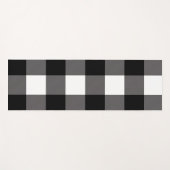 Karierte Buffalo-Plätze mit schwarzem und weißem K Yogamatte (Vorderseite (Horizontal))