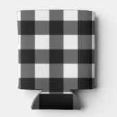 Karierte Buffalo-Plätze mit weißem und schwarzem K Dosenkühler (Rückseite)