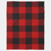 Karierte Buffalo-Rot-Plätze Fleecedecke (Vorderseite)