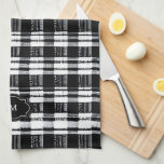 Karierte Büffel in Schwarz/Weiß, mit Monogramm Geschirrtuch<br><div class="desc">Rustikales kariertes Büffel-Muster,  persönliches Küchentuch Sie können es personalisieren und Ihre eigene Monogramm hinzufügen.</div>