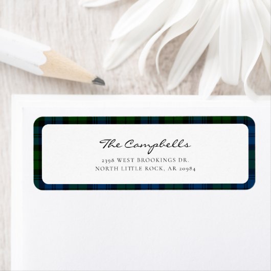 Karierte Campbell Military Tartan Rücksendeadresse (Insitu)