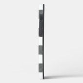 Karierte Case-Mate iPhone Cas in Schwarz und Weiß  Hülle (Rückseite / Links)
