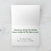 Karierte Chrismtas Foto-Gruß-Karte Feiertagskarte (Innenseite)