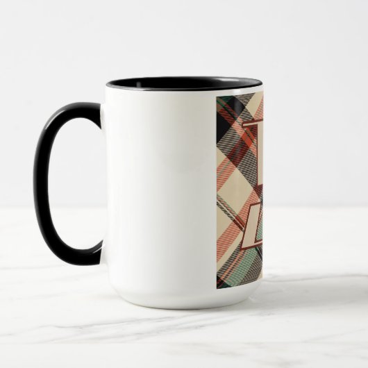 karierte Combo-Tasse der 40er Jahre Tasse (Links)