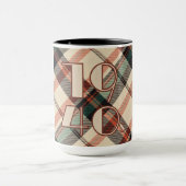 karierte Combo-Tasse der 40er Jahre Tasse (Zentrum)