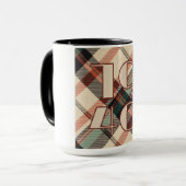 karierte Combo-Tasse der 40er Jahre Tasse (Vorderseite Links)