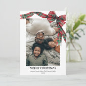 Karierte Coquette Bow Weihnachten Winter 2 Foto (Stehend Vorderseite)