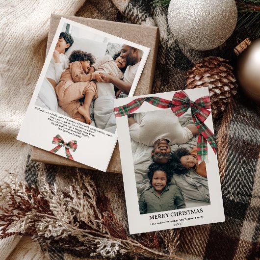 Karierte Coquette Bow Weihnachten Winter 2 Foto