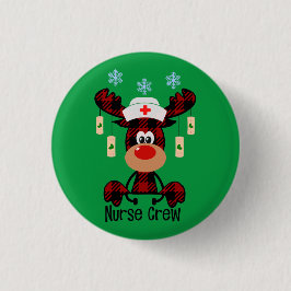 Karierte Crew Amsel Nurse Funny Nurses Button
