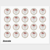 Karierte Cupcake Cake Pops Cookie Packung Runder Aufkleber (Blatt)