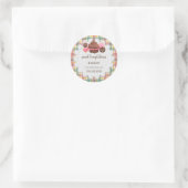 Karierte Cupcake Cake Pops Cookie Packung Runder Aufkleber (Tasche)