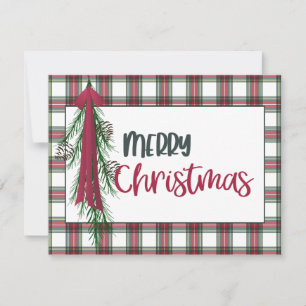 Karierte Custom Mercury Christmas Card Feiertagskarte